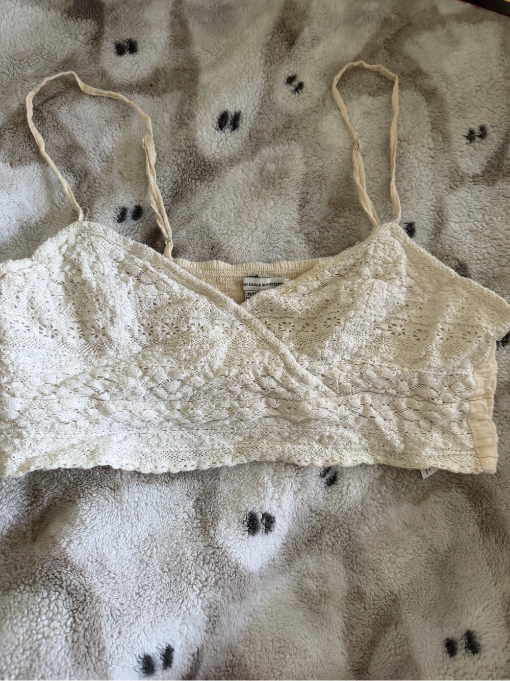 American Eagle Outfitters Cream Lace Bralette Camisole